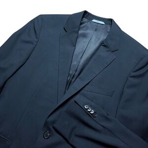 Hugo Boss Blazer Mens 36R Black 100% Virgin Wool Two Button Suit Jacket Coat